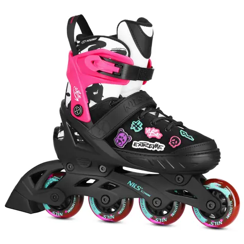 NILS EXTREME NA2053A VIBE RŮŽOVÉ VEL.S(33-36) KOLEČKOVÉ BRUSLE 