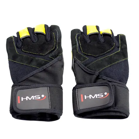 HMS FITNESS RUKAVICE ŽLUTÉ RST01  VEL. M