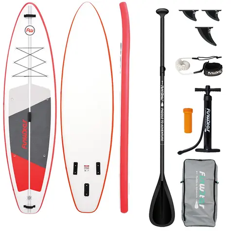 FunWater Nafukovací Paddleboard SUPFW69C 335cm červeno-bílá / příslušenství 