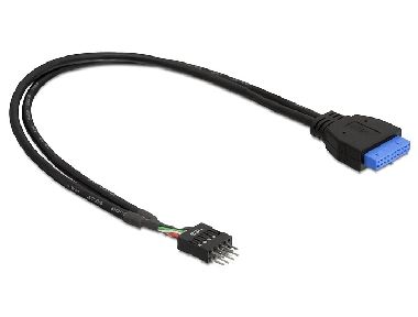 DeLock adaptér USB 3.0 19-pin samice na USB 2.0 8-pin samec