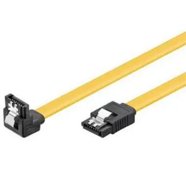 PremiumCord SATA III 90° kabel s kovovou západkou 0.7m
