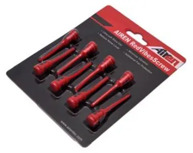 AIREN RedVibesScrew antivibrační uchýty pro ventilátory / 8 kusů / červená
