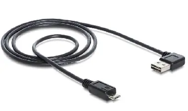 DeLock kabel EASY USB 2.0 A samec / pravoúhlý > USB 2.0 micro B samec / 1 m