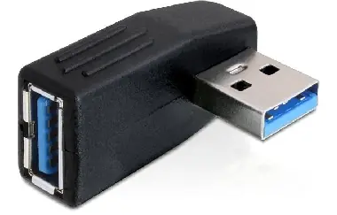 DeLock adaptér USB 3.0 (90° - horizontální) samec - USB 3.0 samice