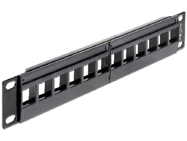 Delock 10" Keystone Patch Panel / 12 Portů