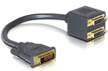 Delock adaptér DVI 25 samec > 2x DVI 25 samice / doprodej