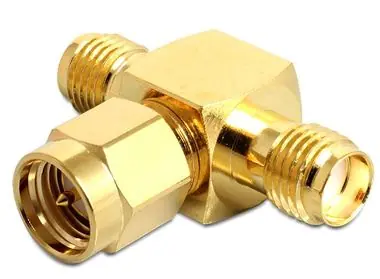 Delock SMA jack > SMA plug > SMA jack T-shape