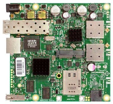 MikroTik RB922UAGS-5HPacD / RouterBOARD / 802.11ac 2x2 / RouterOS L4 / miniPCIe / USB / SFP / SIM / 1xGLAN / 2xMMCX