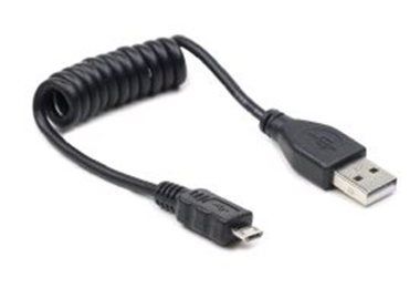 Gembird micro USB 2.0 kabel / 0.6m / stočený / černý