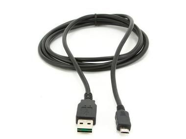 Gembird oboustraný kabel USB 2.0 AM - Micro-USB / 1 m / černý