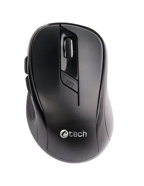 C-TECH WLM-02 bezdrátová myš /1600DPI / 6 tlačítek / USB nano receiver / černá
