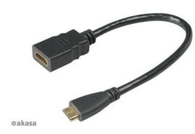 AKASA AK-CBHD10-25BK / kabelová redukce / HDMI na Mini HDMI / pozlacené kontakty