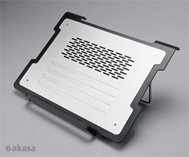 AKASA AK-NBCH-30AL chladicí podložka pro 15.6" notebook / 5 stupňů nastavení sklonu / USB / stříbrná