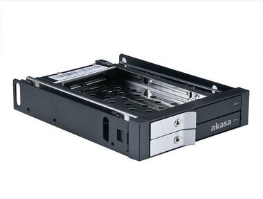 AKASA AK-IEN-03 2-bay 2.5" mobile rack / mobilní box pro 2x 2.5" disky