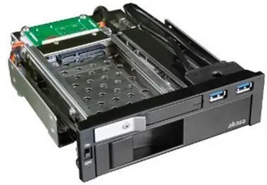 AKASA mobilní box Lokstor M51 pro 2,5" / 3,5" SATA HDD disky / 2xUSB 3.0