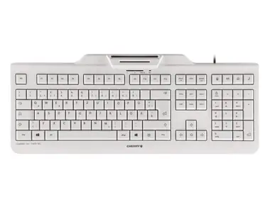 Cherry klávesnice se čtečkou karet KC 1000 SC / USB / ISO 7816 podporované karty / bílá / EU