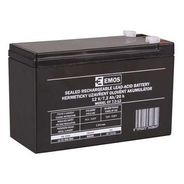 EMOS Bezúdržbový olověný akumulátor 12V 7.2Ah (faston 4.7 mm)