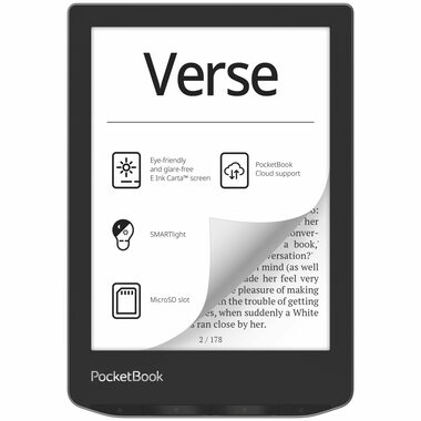 PocketBook Verse šedá / 6" / 1024x758 / 8GB / E-Ink / 1500mAh / USB-C / Wi-Fi