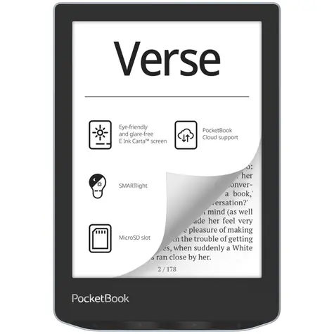 PocketBook Verse modrá / 6" / 1024x758 / 8GB / E-Ink / 1500mAh / USB-C / Wi-Fi