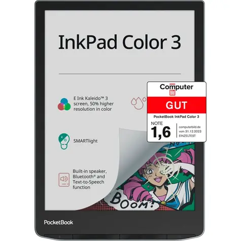PocketBook InkPad Color 3 modrá / 7.8" / 1872x1404 T / 32GB / E-Ink / 2900mAh / USB-C / Wi-Fi