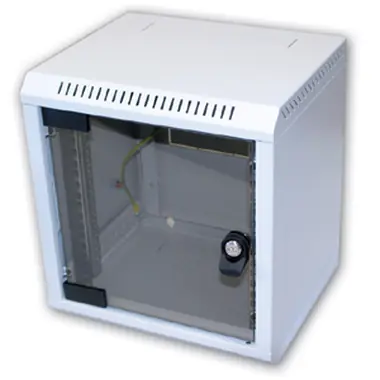 Triton 10" rozvaděč jednodílný 9U/260mm / celoskleněné dveře