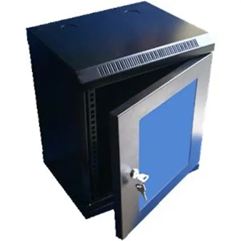 DATACOM 10" rack jednodílný 12U 280 černé / skleněné dveře