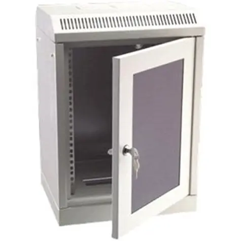 DATACOM 10" rack jednodílný 12U 280 šedé / skleněné dveře