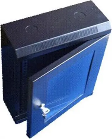 DATACOM 10" rack jednodílný 9U 140 černé / skleněné dveře