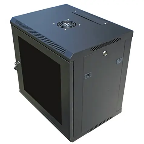 DATACOM 19" rozvaděč 9U 450 mm (sklo) / černý
