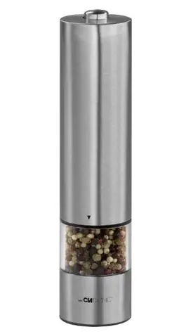 Clatronic PSM 3004 mlýnek na sůl nebo pepř / 4x AA baterie / nerez