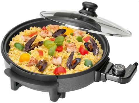Clatronic PP 3401 / Multifunkční elektrická pizza pánev / 1500 W / průměr 32 cm / černá