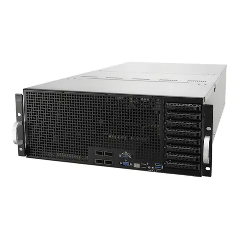 ASUS ESC8000G4 1600W server černá / 2x Socket P (LGA 3647) / 24x DDR4 / 8x3.5"SATA & SAS / LAN / USB / 1600W / 4U