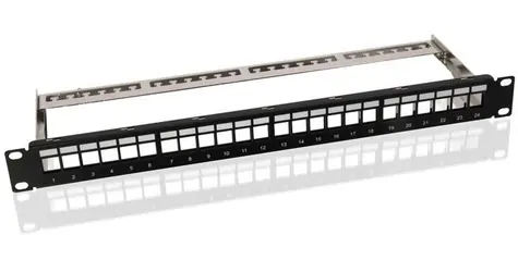 MicroConnect Prázdný patch panel CAT6 24 portů pro 1U rack 19" černá
