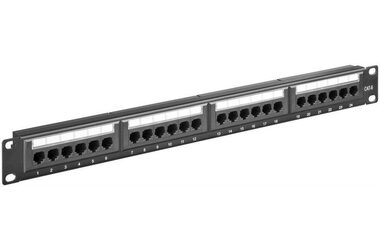 MicroConnect Patch panel CAT6 24 portů pro 1U rack 19" černá