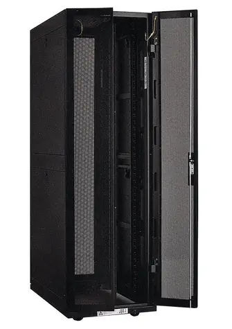 XtendLan 42U/600x1000 stojanový černá / perforované dvoukřídlé dveře a záda (úspora 60cm)