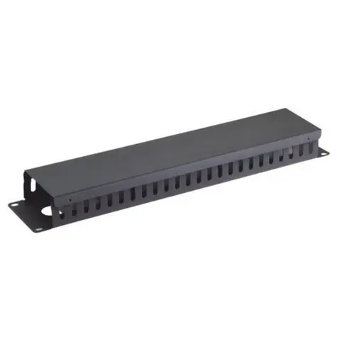 XtendLan 19" vyvazovací panel 2U celokovový s krytem 9x4.5cm