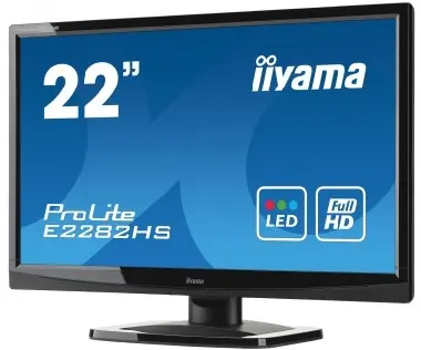 22" IIYAMA E2282HS-B1 / LED / TN / 1920 x 1080 / 16:9 / 2 ms / 5M:1 / Repro / VESA / HDMI / VGA / DVI / Matný / Černý