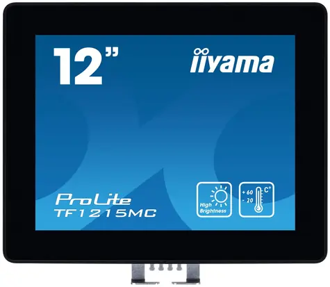 12" IIYAMA ProLite TF1215MC-B1 / IPS / 1024 x 768 / 4:3 / 25 ms / 450 cd / 1000:1 / VGA+HDMI+DP / USB / Dotyk