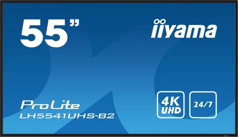54.6" IIYAMA ProLite LH5541UHS-B2 / IPS / 3840 x 2160 / 16:9 / 8 ms / 500 cd / 1200:1 / VGA+HDMI / USB