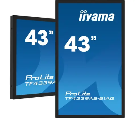 43" IIYAMA ProLite TF4339AS-B1AG / IPS / 3840 x 2160 / 16:9 / 8 ms / 435 cd / 1200:1 / DP+HDMI / USB