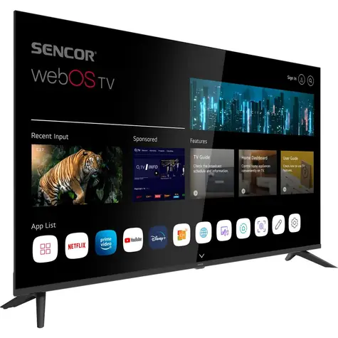 50" SENCOR SLE 50US802TCSB černá / UHD / LED / HDMI / USB / CI+ / DVB-T2&C&S2 / 2x8W repro