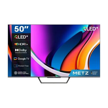 50" METZ 50MQD7500Z černá / 4K UHD / QLED / HDMI / USB / CI+ / DVB-T2/S2/C/ / H.265 / Wi-Fi / 20W