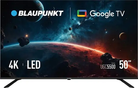 50" BLAUPUNKT 50UGC5500S černá / 4K / LED / Google TV / USB / HDMI / CI / CI+ / Wi-Fi / Bluetooth / VESA