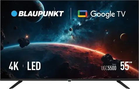 55" BLAUPUNKT 55UGC5500S černá / 4K / LED / Google TV / USB / HDMI / CI / CI+ / Wi-Fi / Bluetooth / VESA