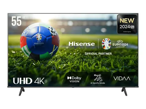 55" Hisense 55A6N černá / UHD / LED / HDMI / USB / CI+ / LAN / Wi-Fi / DVB-T2&C&S2 / 20W repro