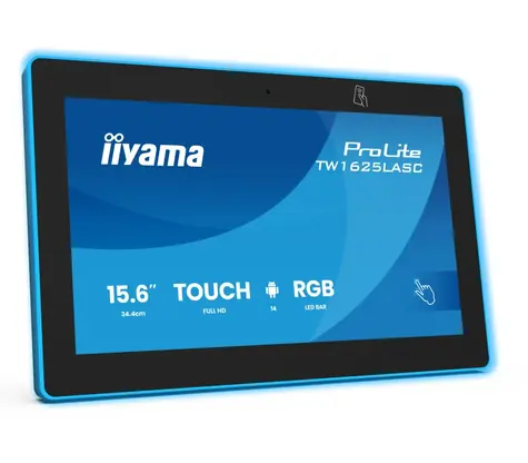 15.6" IIYAMA ProLite TW1625LASC-B3PNR / IPS / 1920 x 1080 / 16:9 / 20 ms / 450 cd / 1000:1 / USB / Dotyk