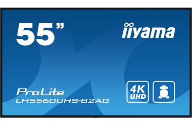 55" IIYAMA ProLite LH5560UHS-B2AG / 3840x2160 / VA / 16:9 / 6.5ms / 4000:1 / 500cd-m2 / HDMI / VESA