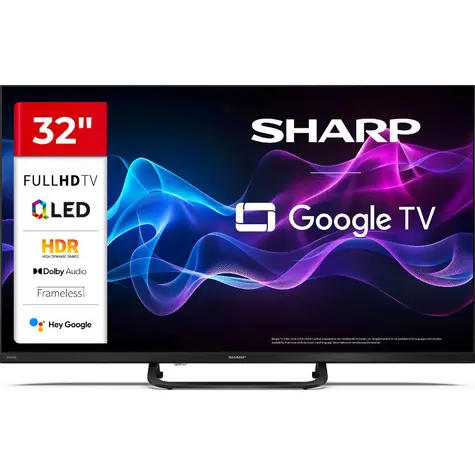 32" SHARP 32HF3865E černá / 1920 x 1080 / QLED / HDMI / USB / Wi-Fi / DVB-T&T2&C&S&S2 / repro 16W