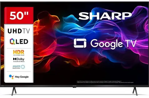 50" SHARP 50HP5265E černá / 3840 x 2160 / QLED / HDMI / USB / Wi-Fi / DVB-T&T2&C&S&S2 / repro 24W
