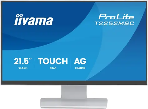 21.5" IIYAMA ProLite T2252MSC-W2AG bílá / LED / IPS Touch / 1920 x 1080 / 16:9 / 5 ms / 1000:1 / 250cd-m2 / VESA